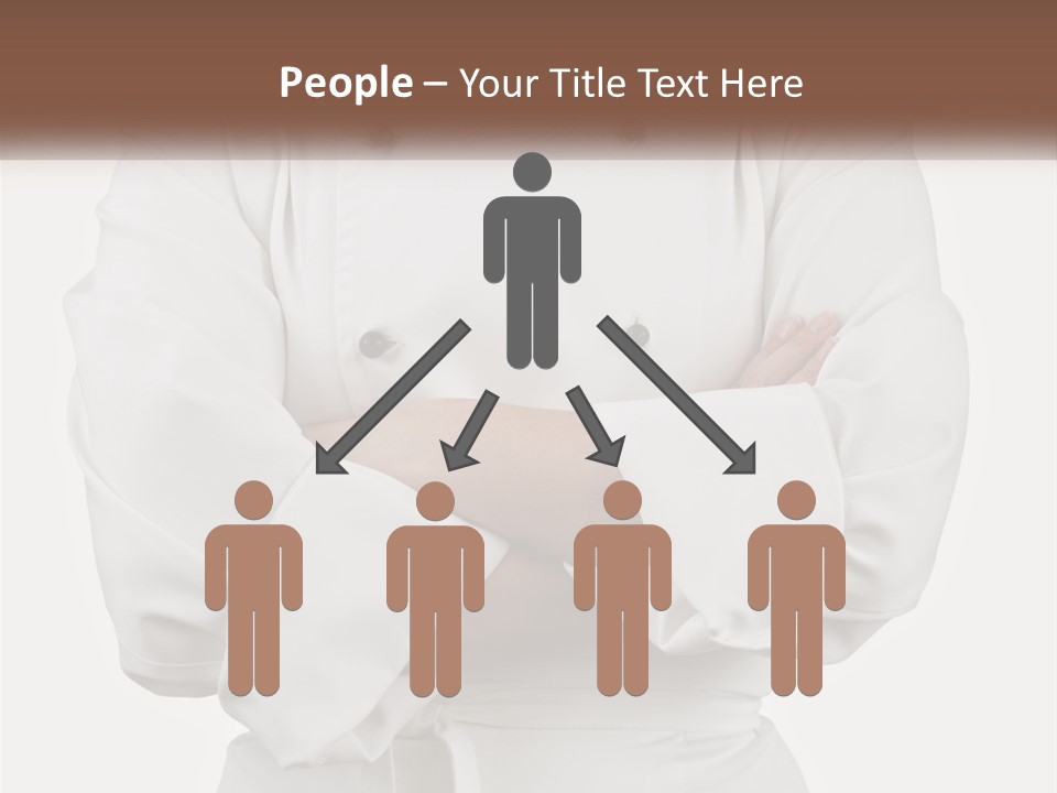 A Chef Is Standing With His Arms Crossed PowerPoint Template