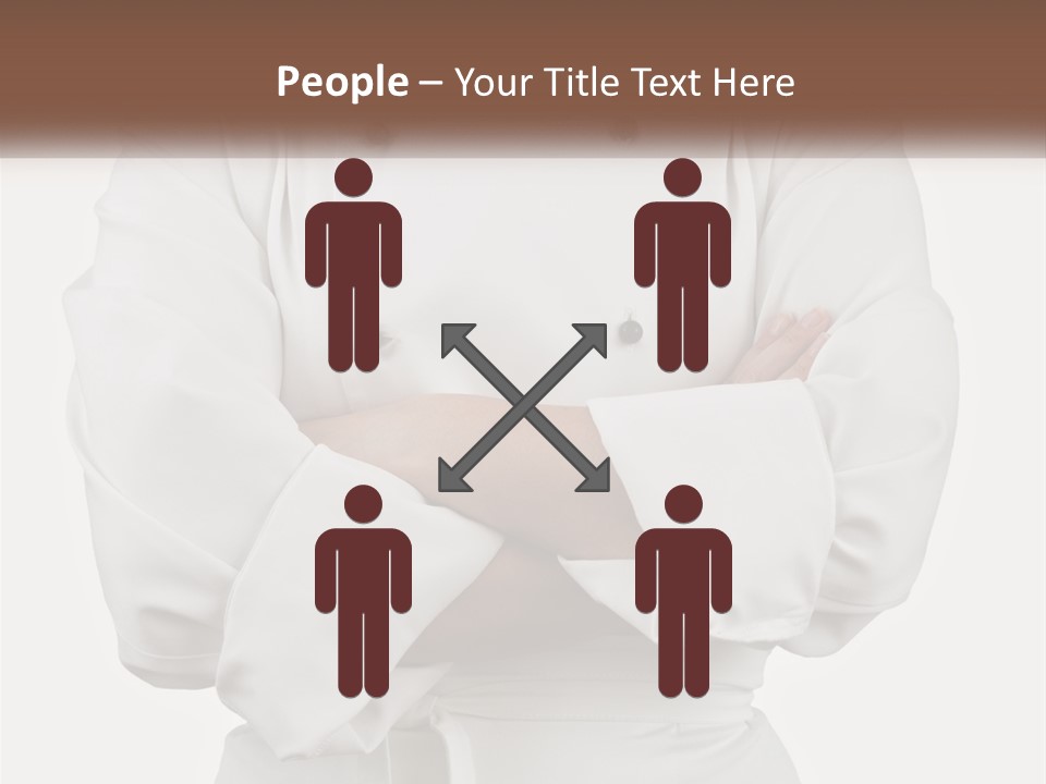 A Chef Is Standing With His Arms Crossed PowerPoint Template