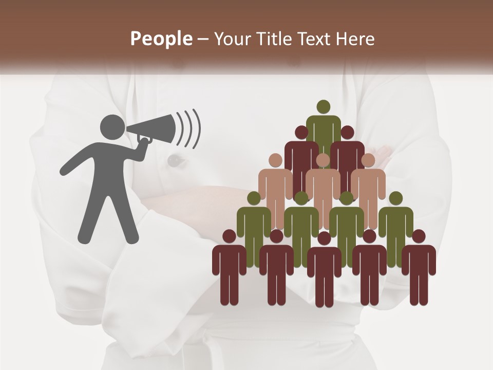 A Chef Is Standing With His Arms Crossed PowerPoint Template