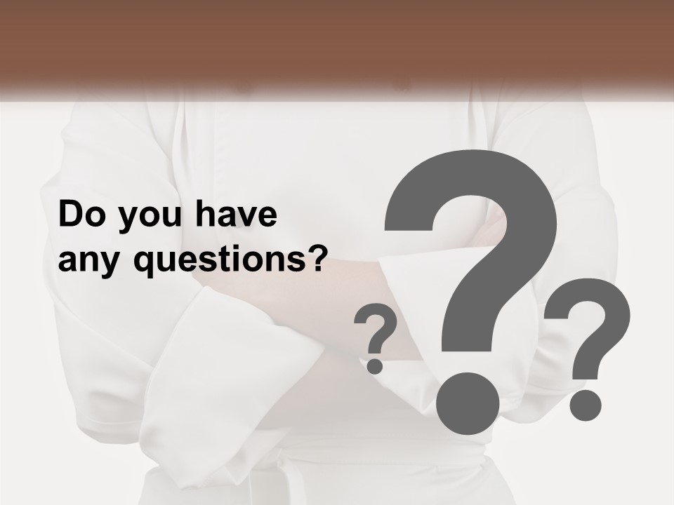 A Chef Is Standing With His Arms Crossed PowerPoint Template