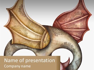 A Picture Of A Mask With A Dragon On It PowerPoint Template