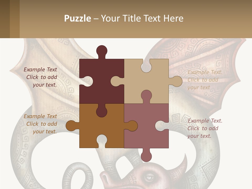 A Picture Of A Mask With A Dragon On It PowerPoint Template