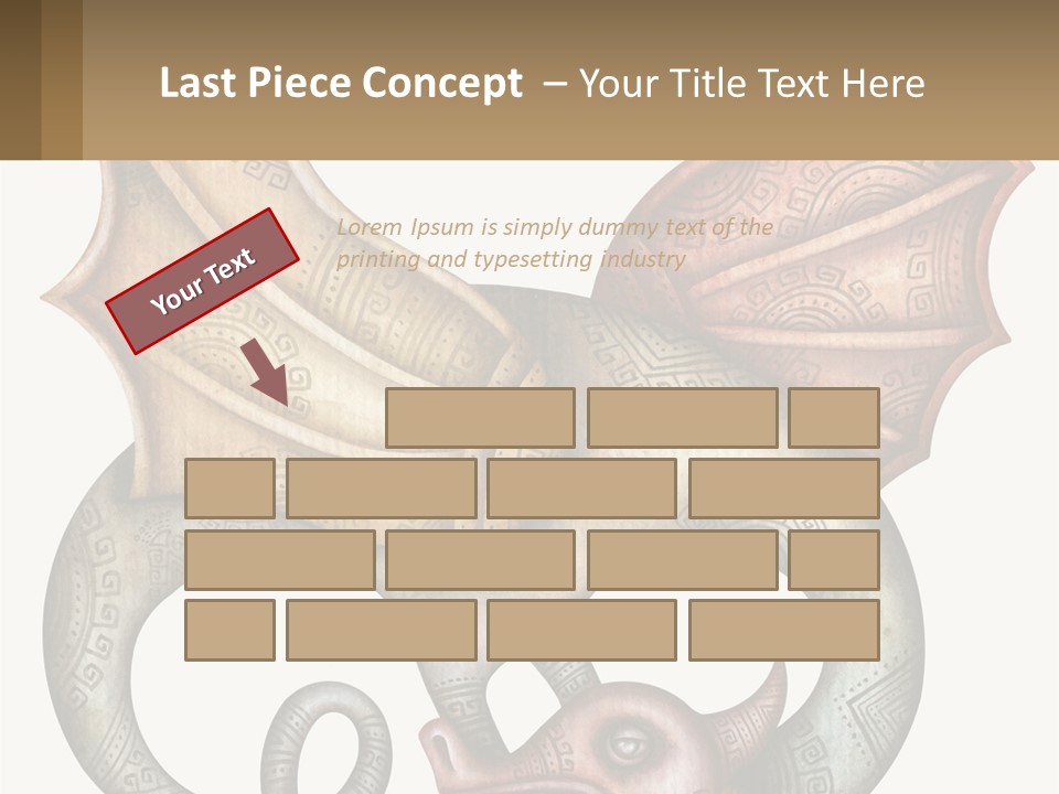 A Picture Of A Mask With A Dragon On It PowerPoint Template