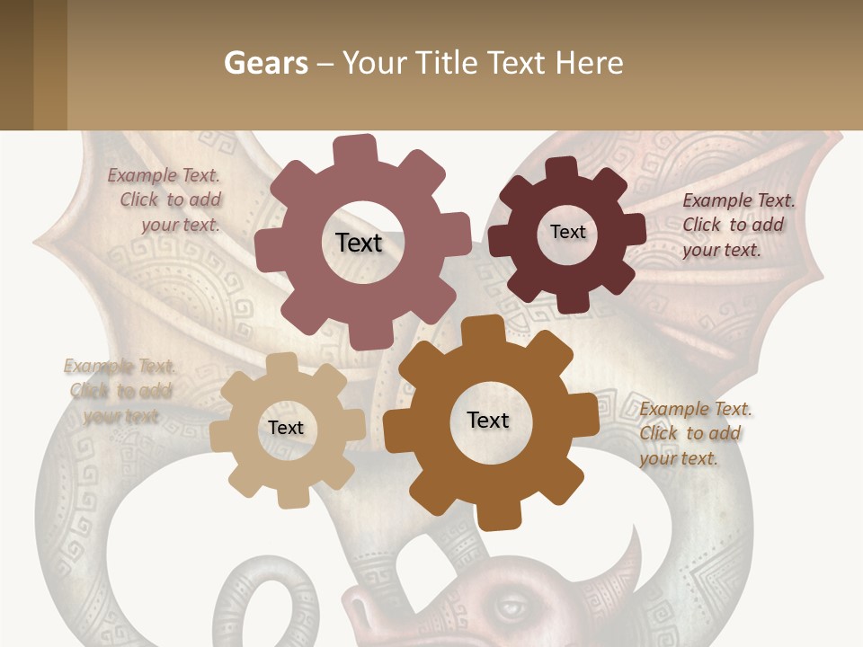 A Picture Of A Mask With A Dragon On It PowerPoint Template