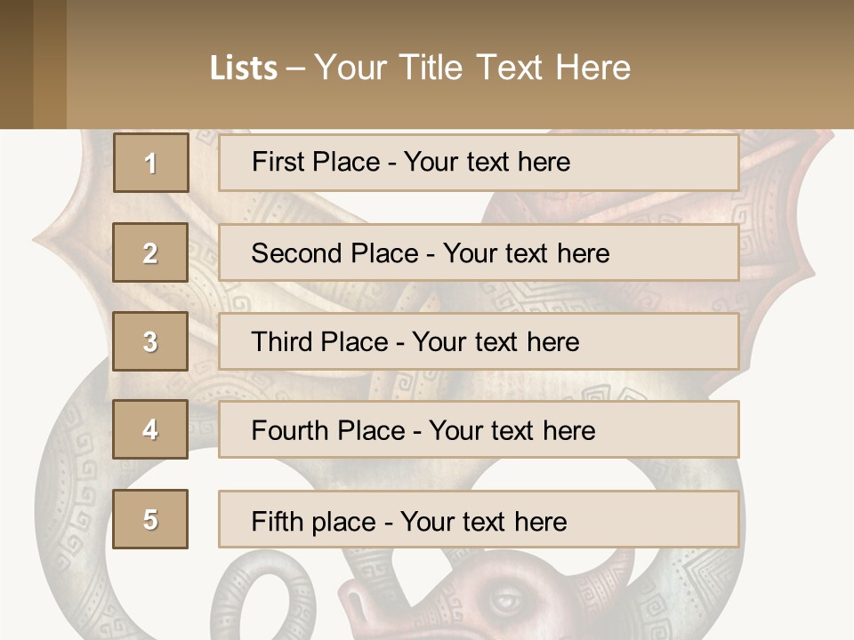 A Picture Of A Mask With A Dragon On It PowerPoint Template