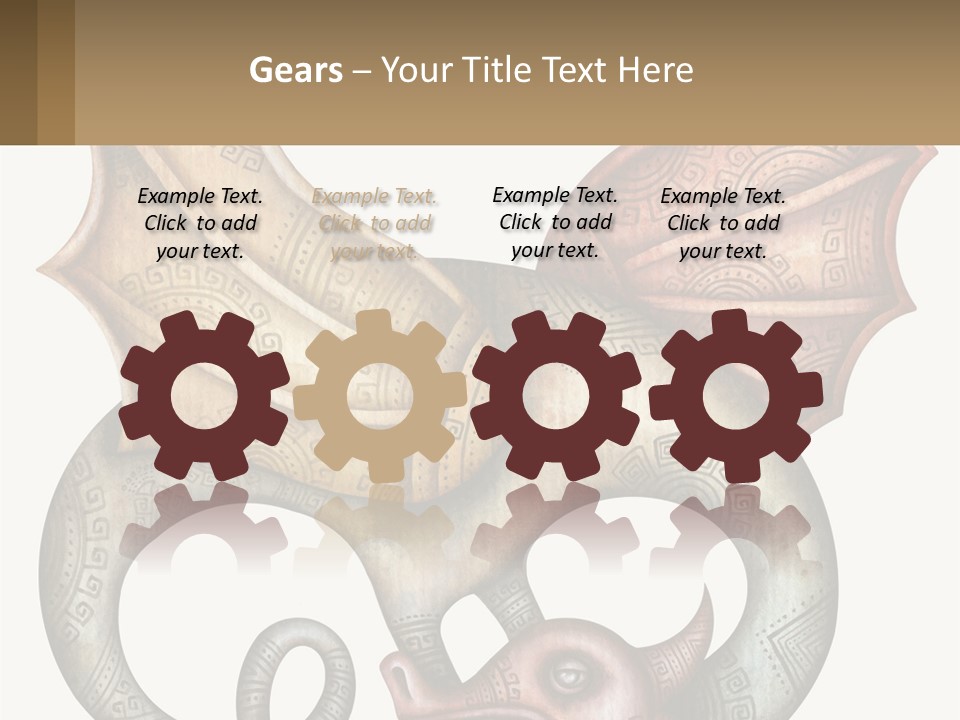 A Picture Of A Mask With A Dragon On It PowerPoint Template