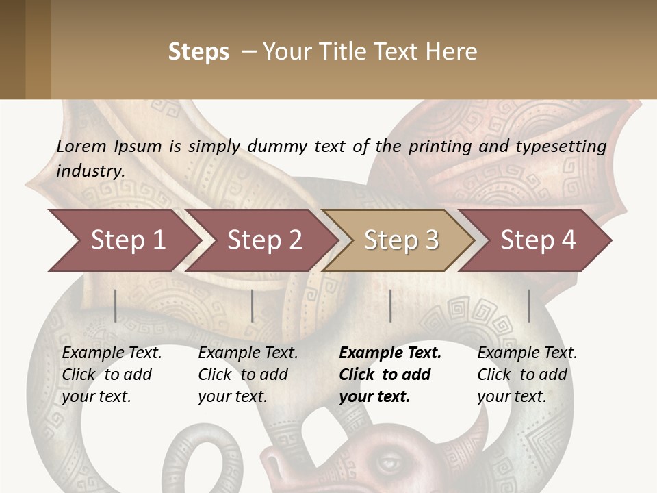A Picture Of A Mask With A Dragon On It PowerPoint Template
