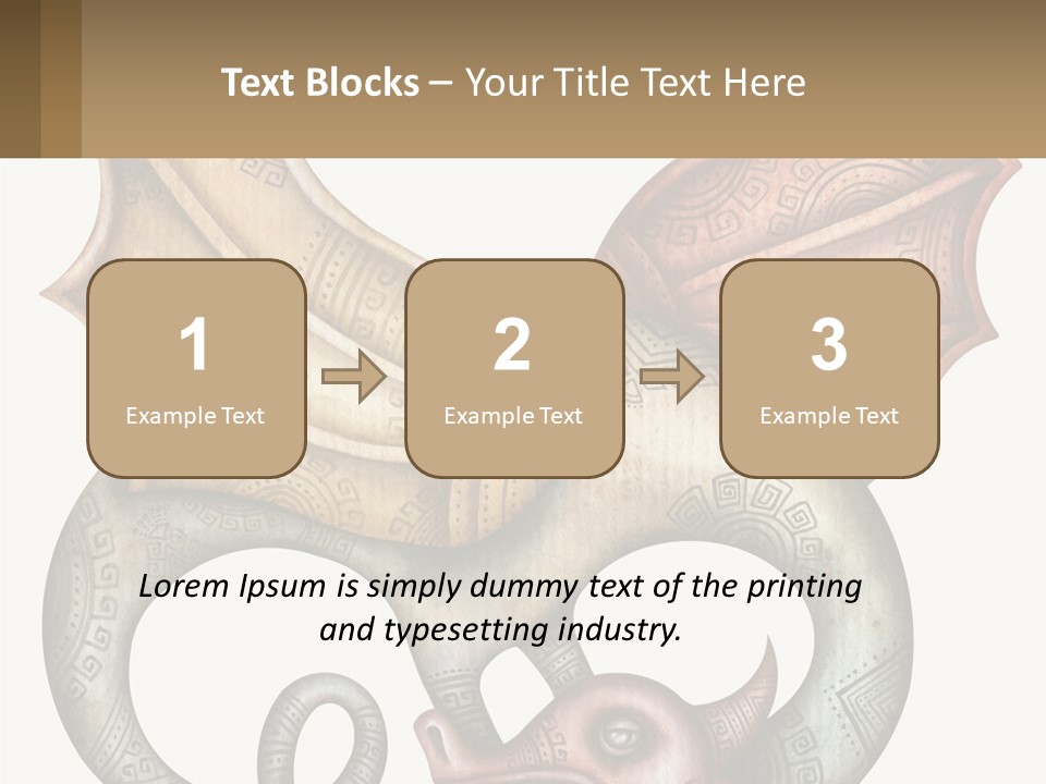 A Picture Of A Mask With A Dragon On It PowerPoint Template