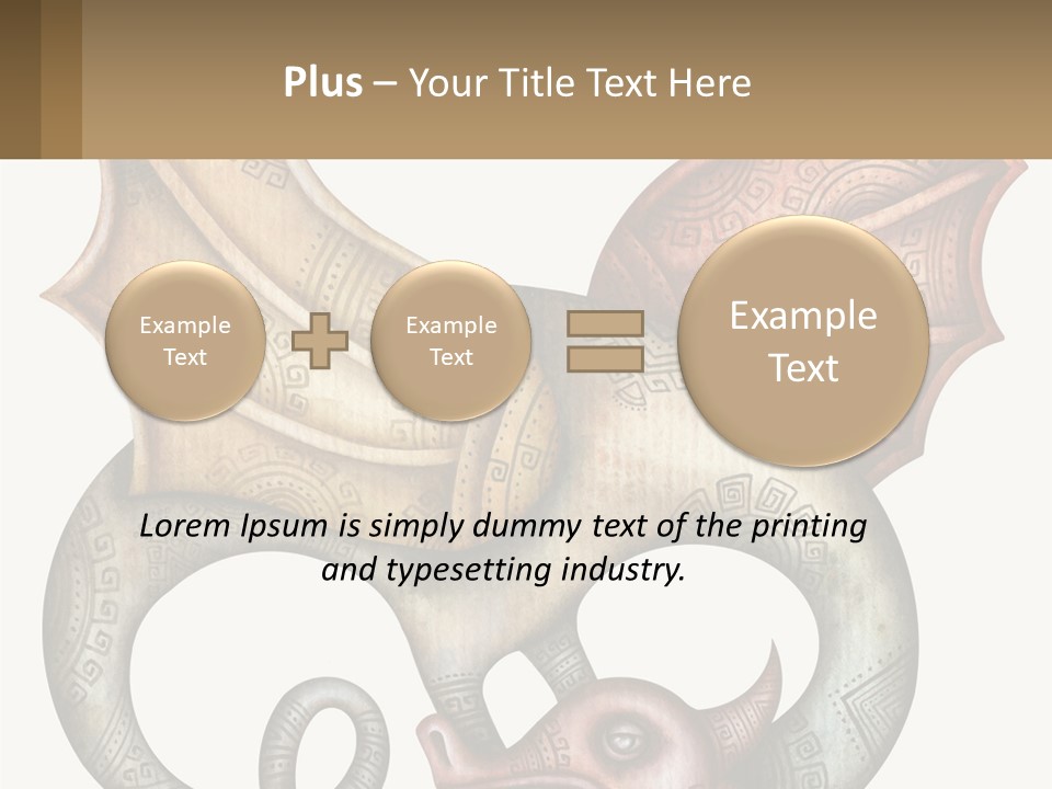 A Picture Of A Mask With A Dragon On It PowerPoint Template