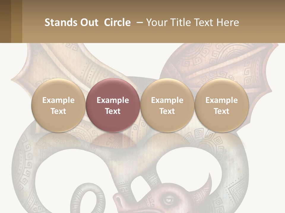 A Picture Of A Mask With A Dragon On It PowerPoint Template