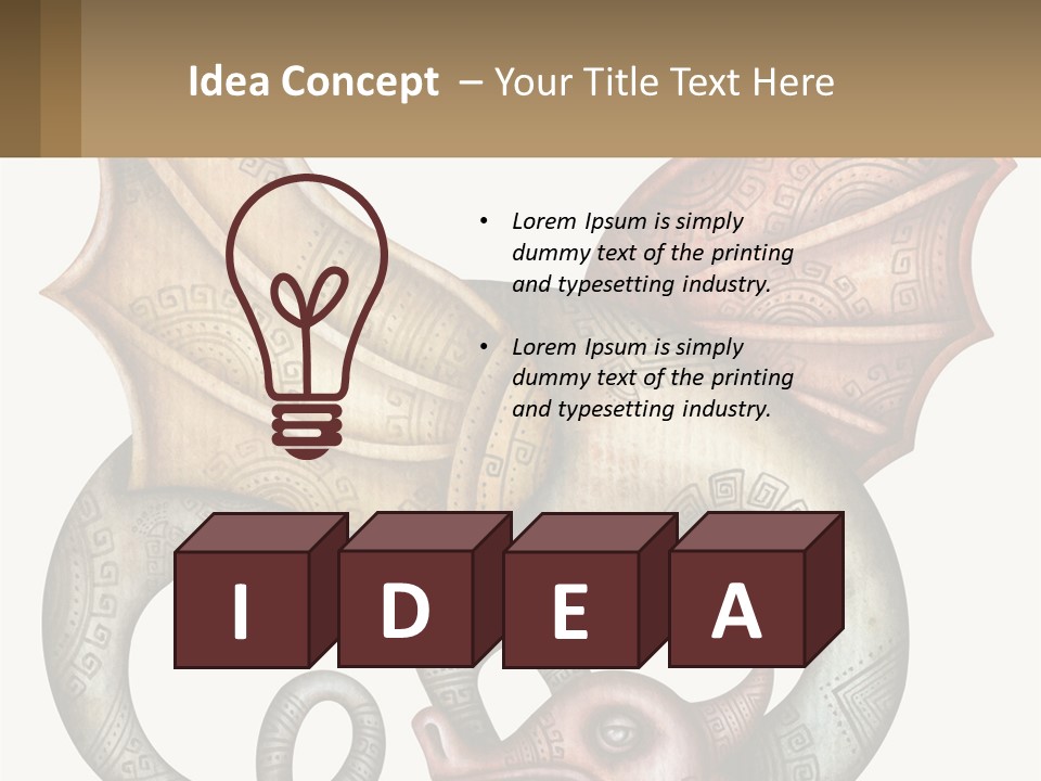 A Picture Of A Mask With A Dragon On It PowerPoint Template