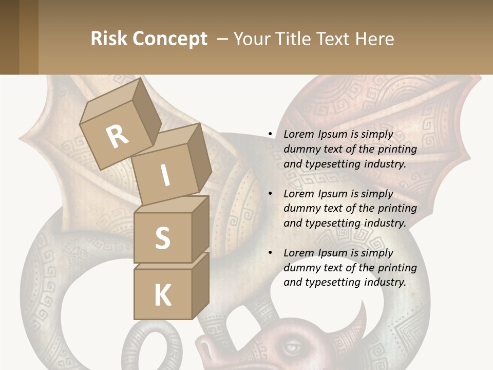 A Picture Of A Mask With A Dragon On It PowerPoint Template
