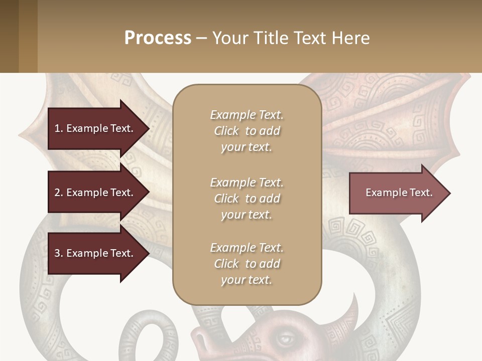 A Picture Of A Mask With A Dragon On It PowerPoint Template