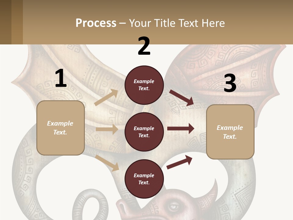 A Picture Of A Mask With A Dragon On It PowerPoint Template