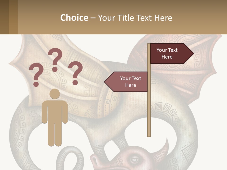 A Picture Of A Mask With A Dragon On It PowerPoint Template