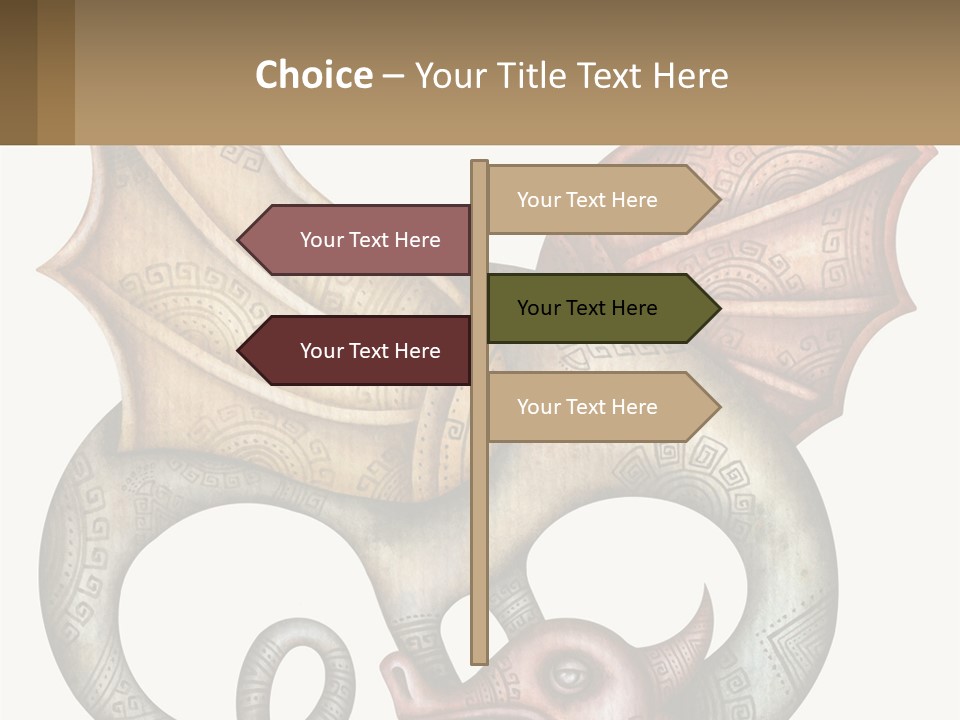 A Picture Of A Mask With A Dragon On It PowerPoint Template
