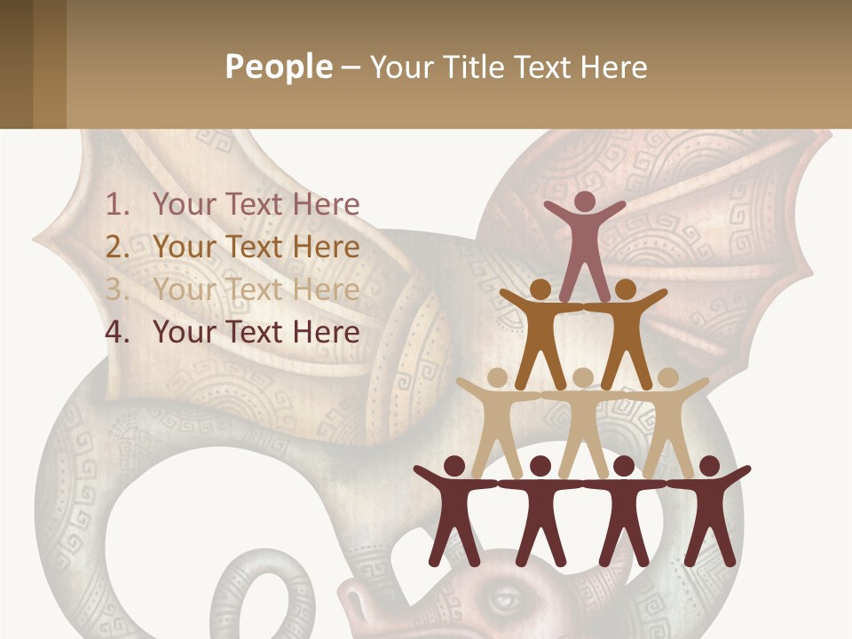 A Picture Of A Mask With A Dragon On It PowerPoint Template