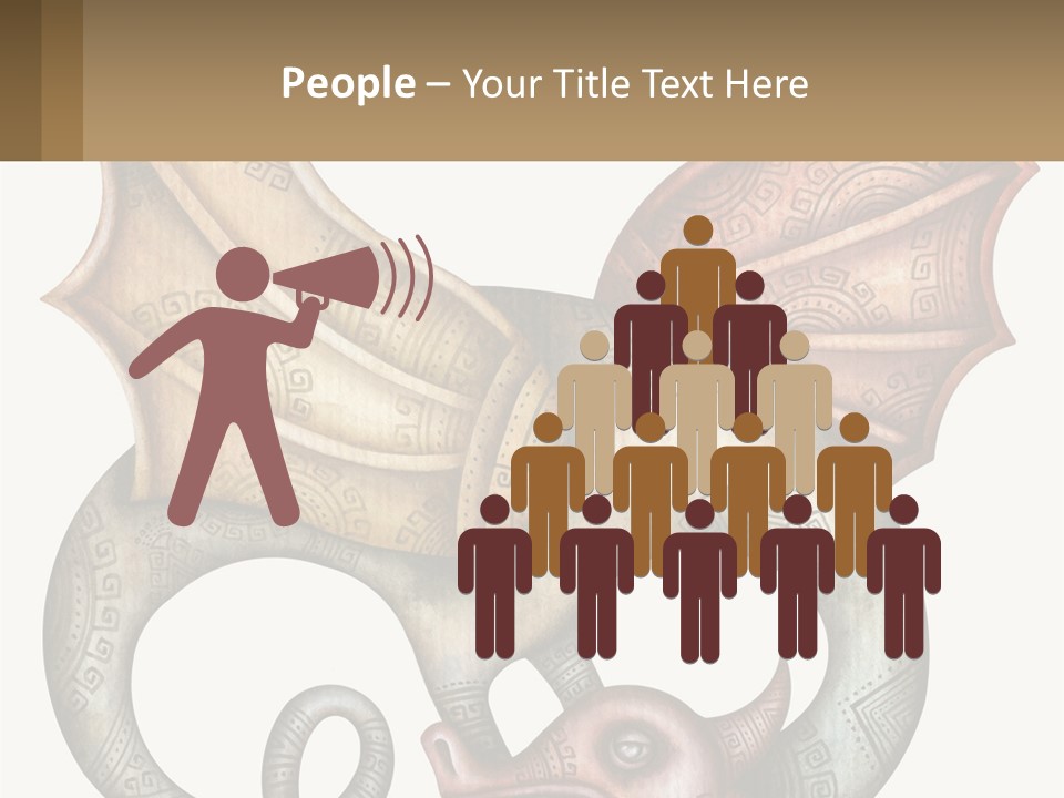 A Picture Of A Mask With A Dragon On It PowerPoint Template