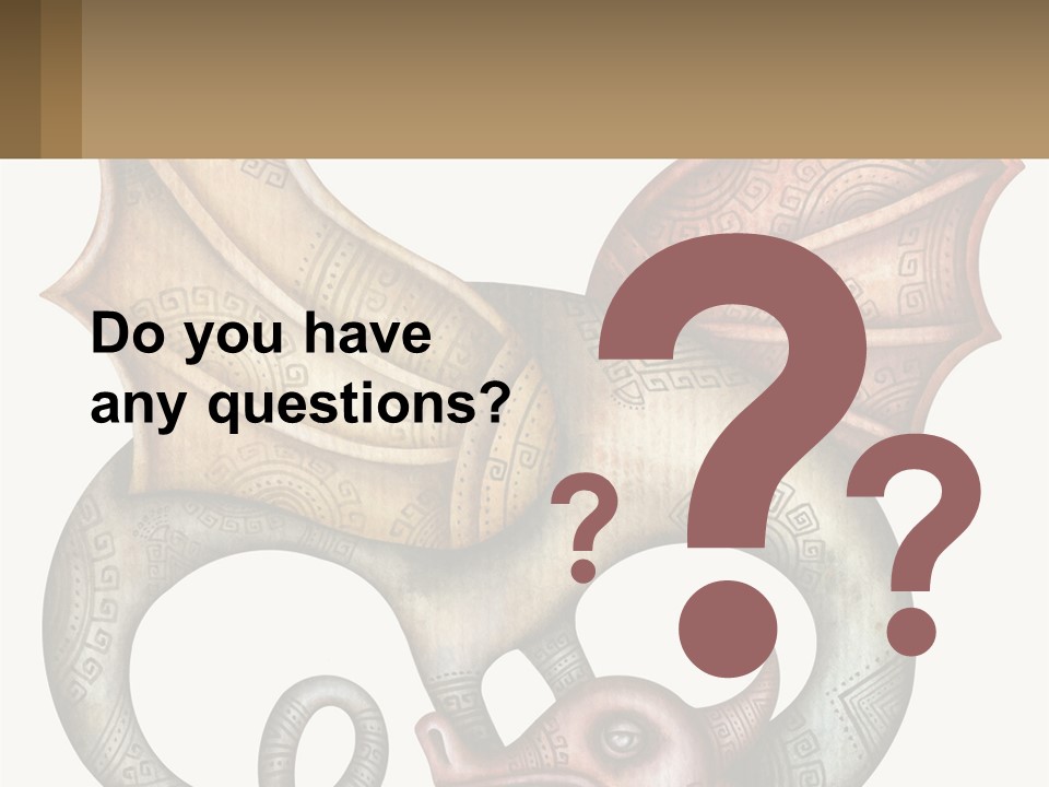 A Picture Of A Mask With A Dragon On It PowerPoint Template