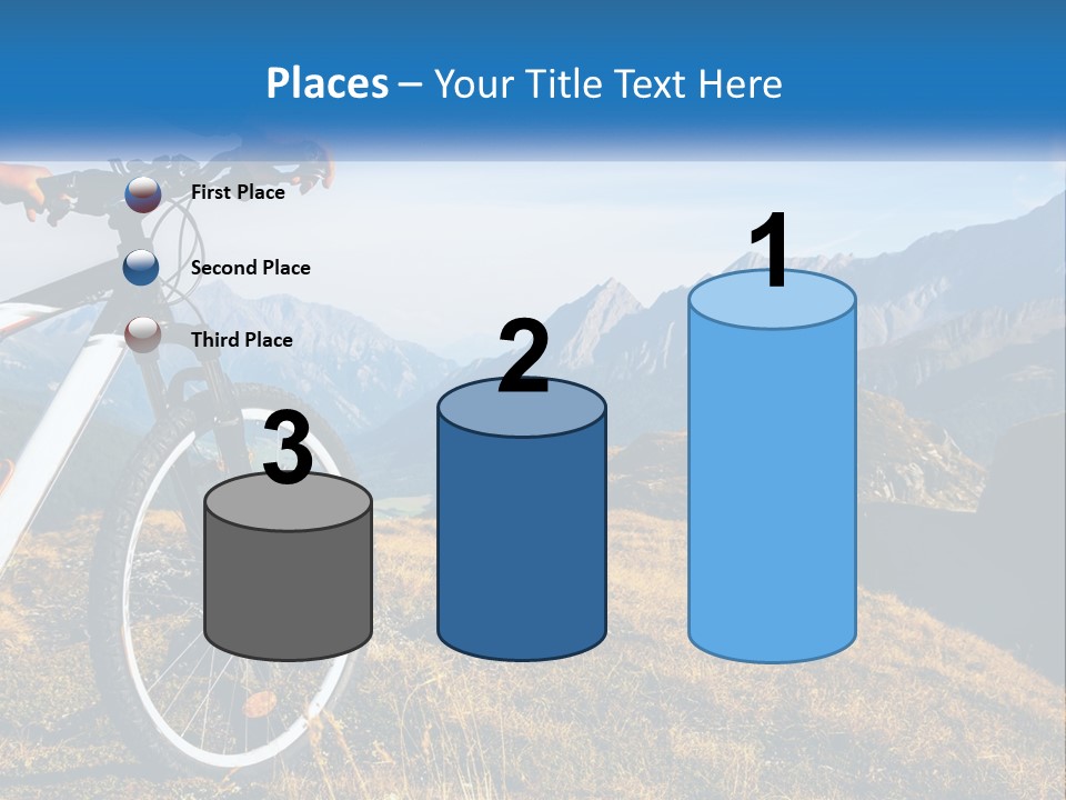A Person Riding A Bike In The Mountains PowerPoint Template