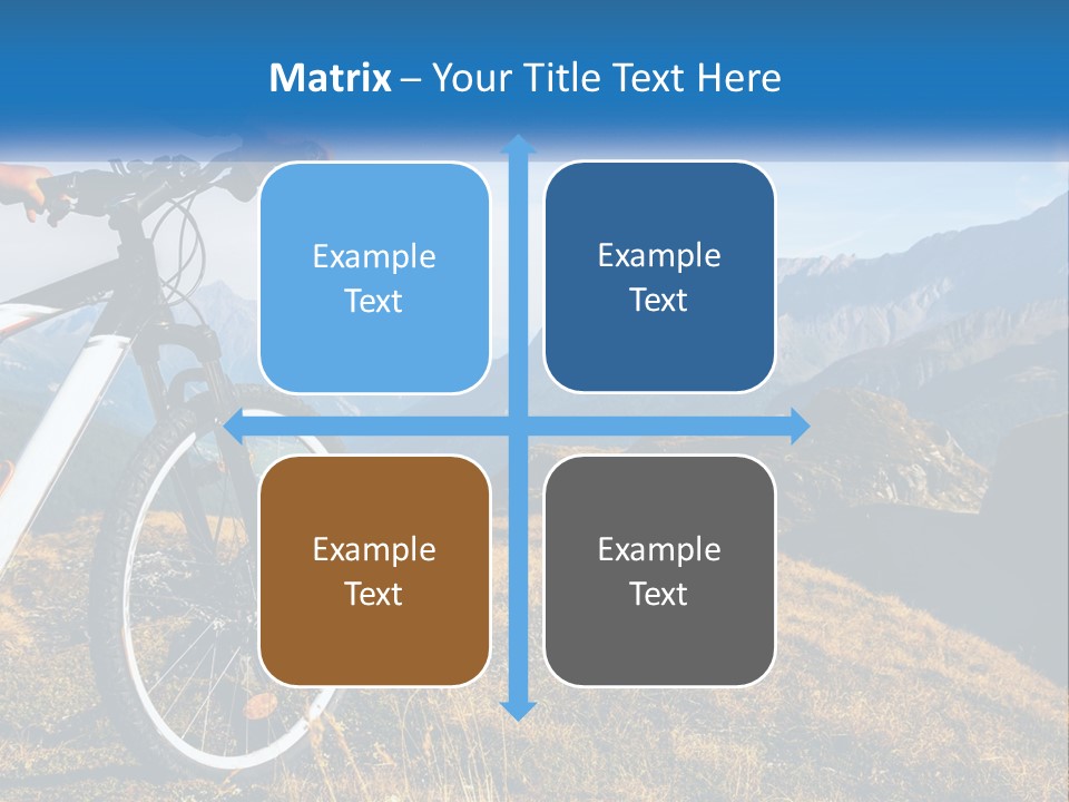 A Person Riding A Bike In The Mountains PowerPoint Template
