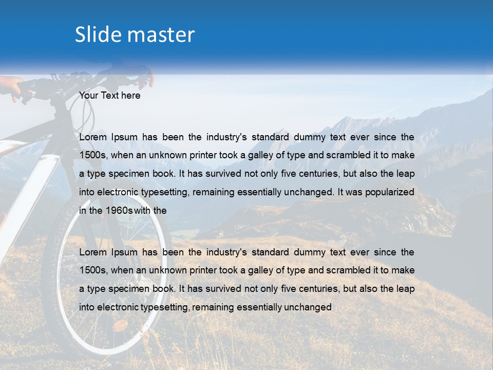 A Person Riding A Bike In The Mountains PowerPoint Template