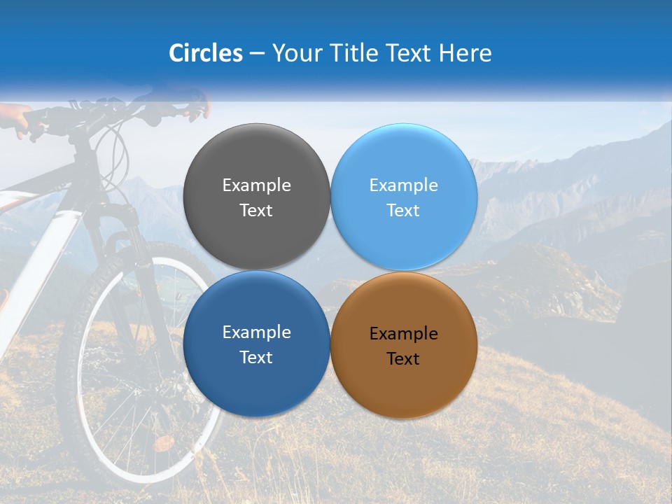 A Person Riding A Bike In The Mountains PowerPoint Template