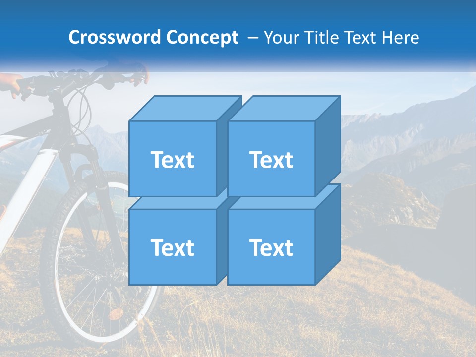 A Person Riding A Bike In The Mountains PowerPoint Template