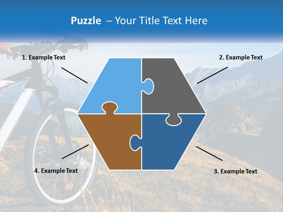 A Person Riding A Bike In The Mountains PowerPoint Template