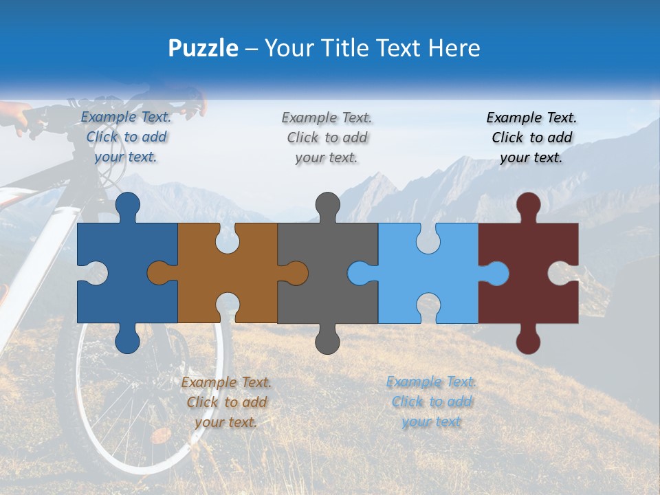 A Person Riding A Bike In The Mountains PowerPoint Template