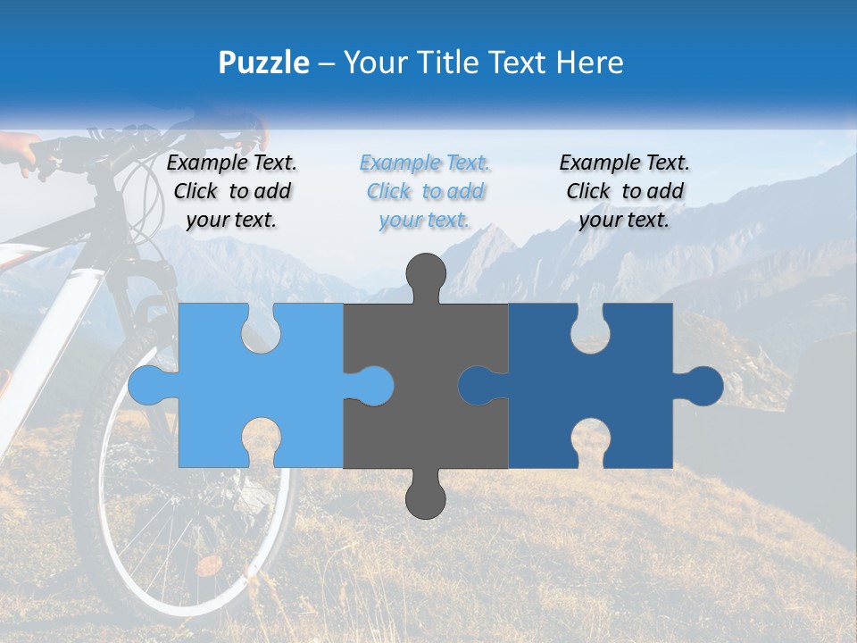 A Person Riding A Bike In The Mountains PowerPoint Template