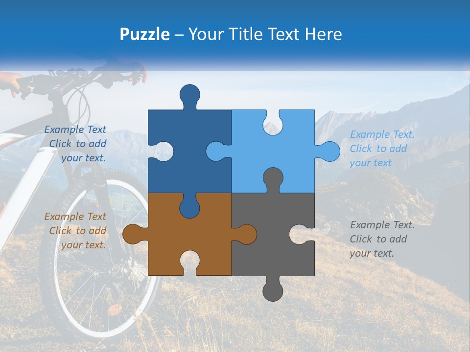 A Person Riding A Bike In The Mountains PowerPoint Template