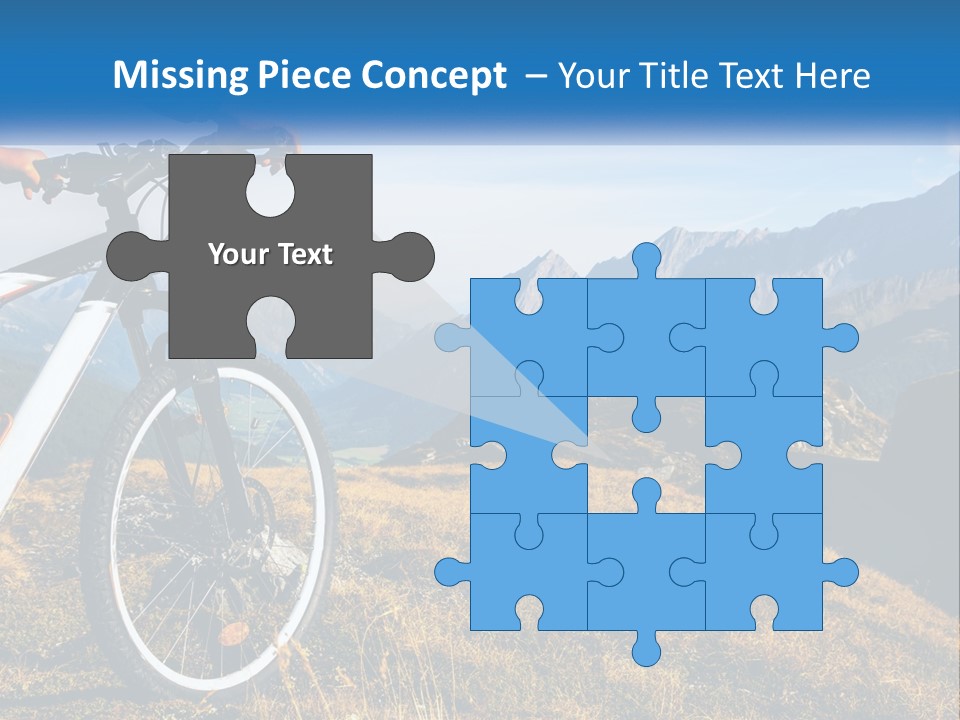A Person Riding A Bike In The Mountains PowerPoint Template