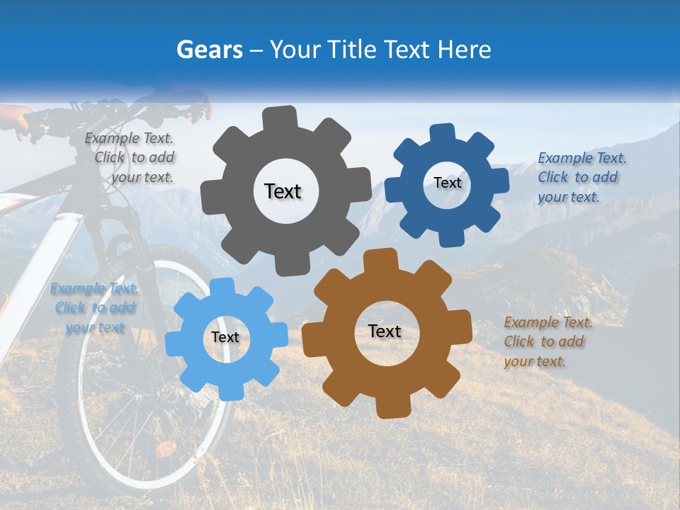 A Person Riding A Bike In The Mountains PowerPoint Template