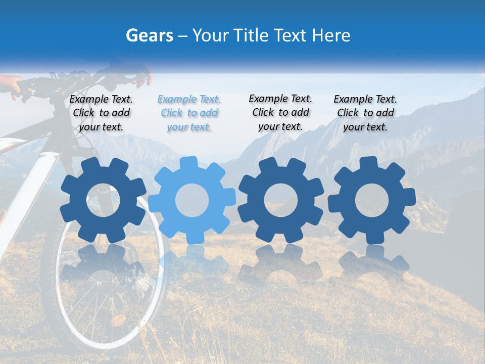 A Person Riding A Bike In The Mountains PowerPoint Template