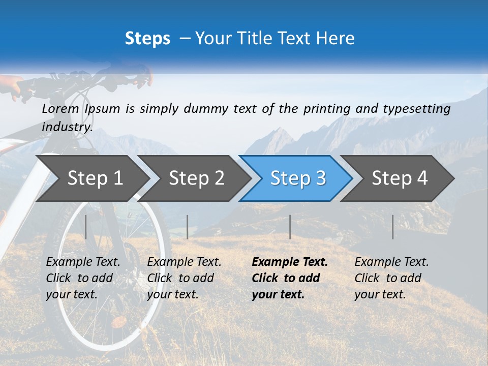 A Person Riding A Bike In The Mountains PowerPoint Template