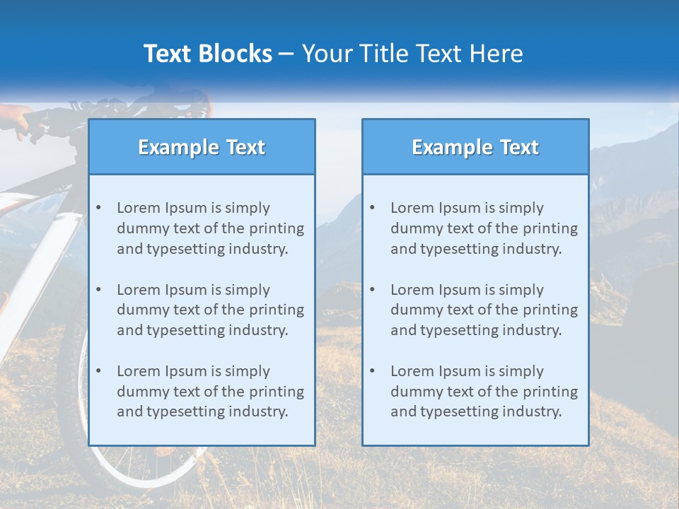 A Person Riding A Bike In The Mountains PowerPoint Template