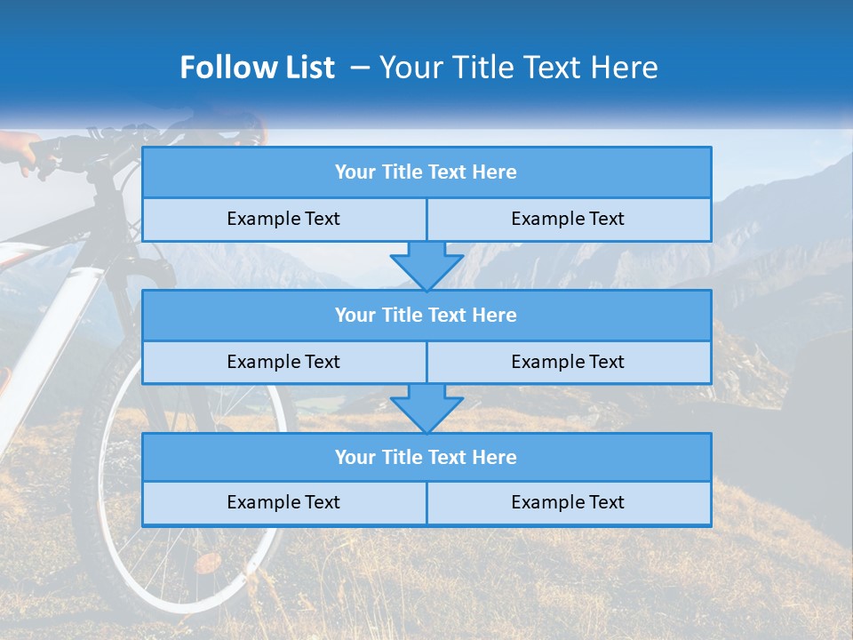 A Person Riding A Bike In The Mountains PowerPoint Template