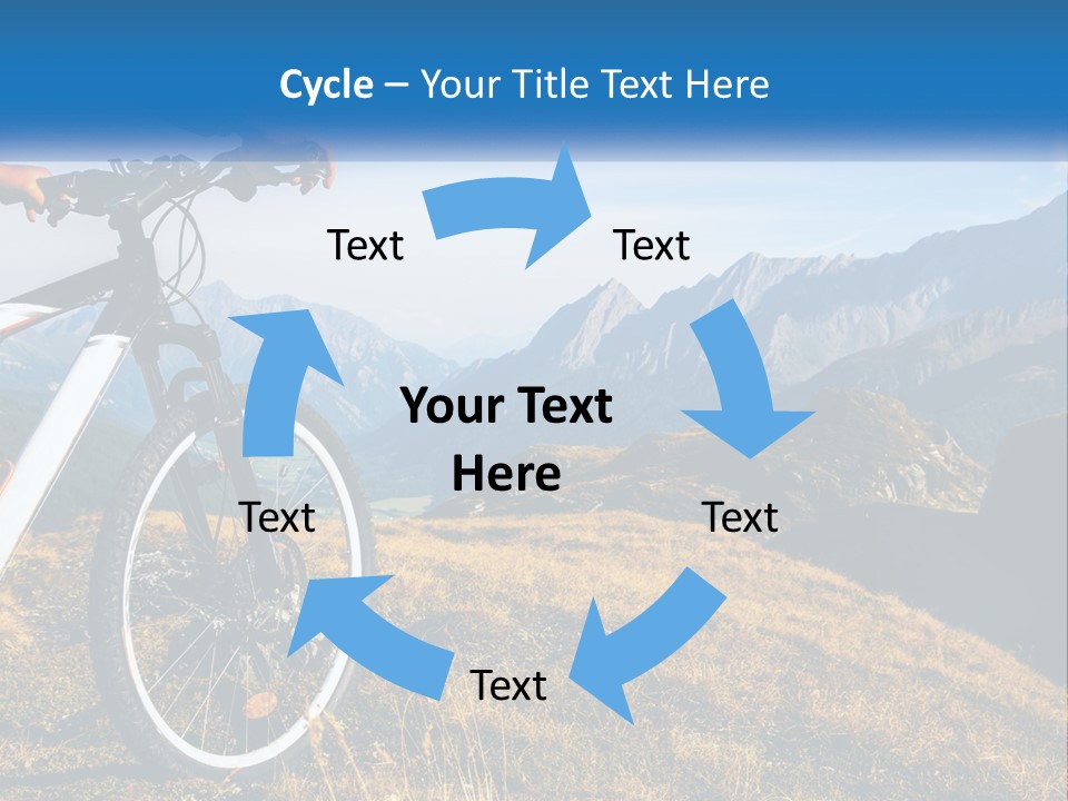 A Person Riding A Bike In The Mountains PowerPoint Template