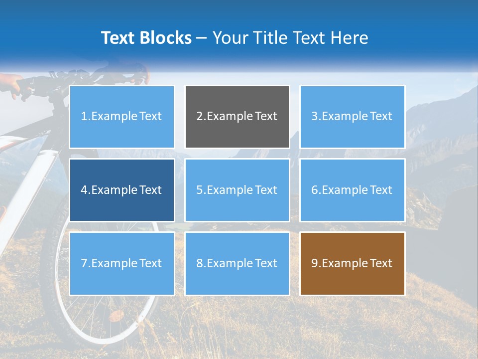 A Person Riding A Bike In The Mountains PowerPoint Template