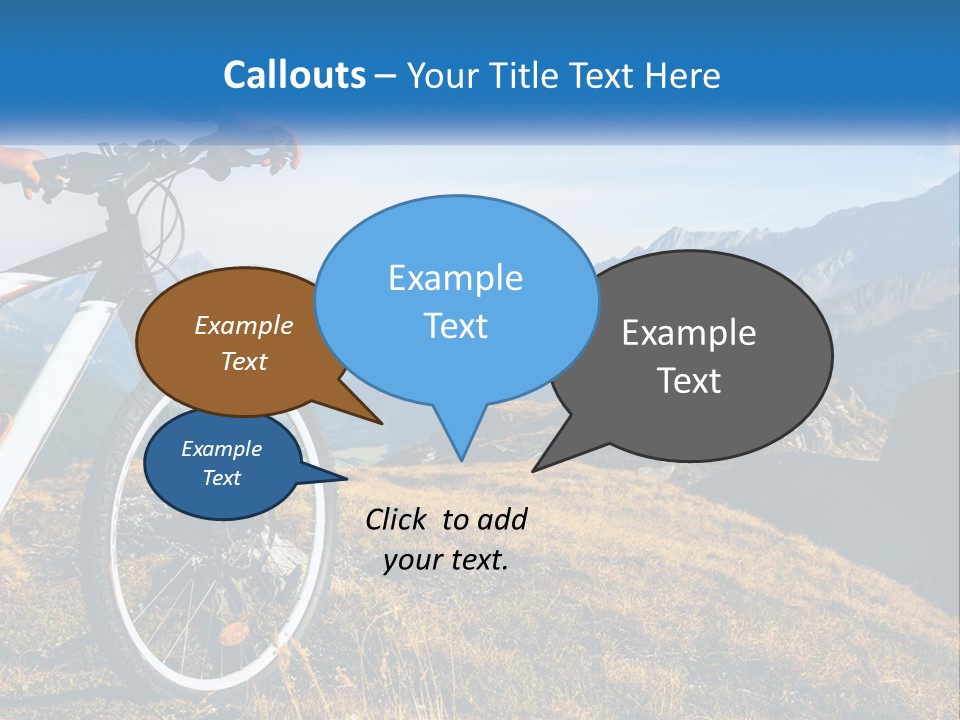 A Person Riding A Bike In The Mountains PowerPoint Template