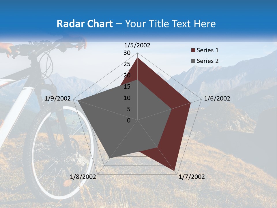 A Person Riding A Bike In The Mountains PowerPoint Template
