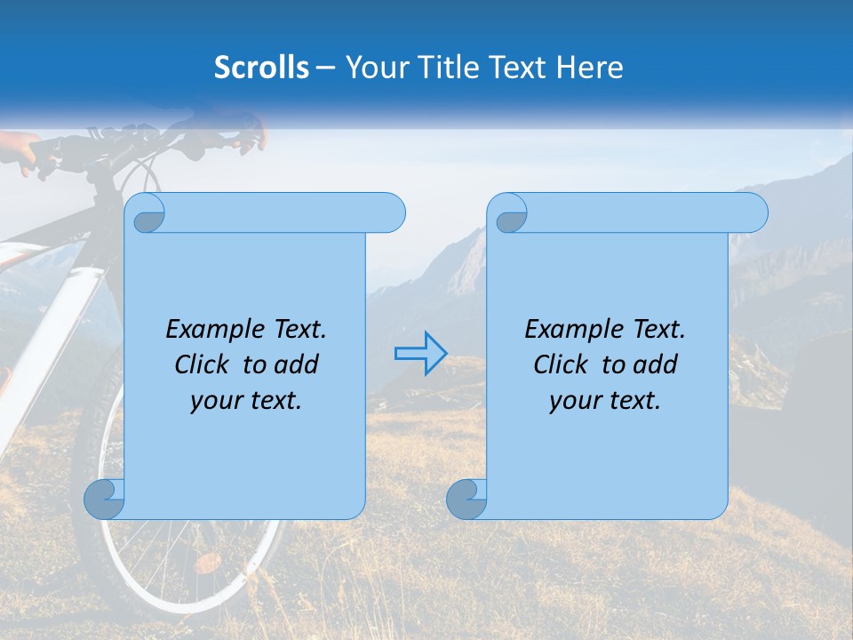 A Person Riding A Bike In The Mountains PowerPoint Template