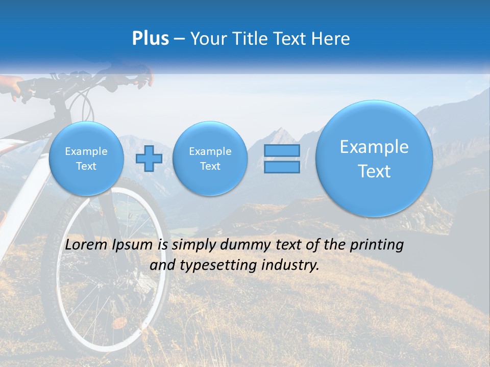 A Person Riding A Bike In The Mountains PowerPoint Template
