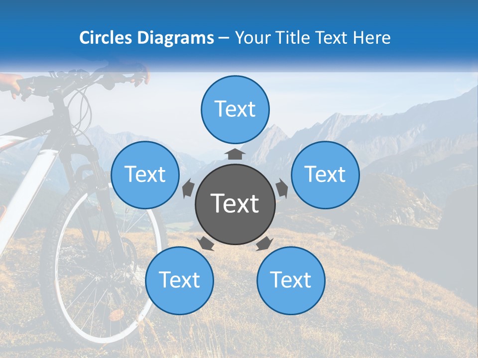 A Person Riding A Bike In The Mountains PowerPoint Template