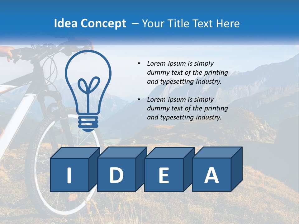 A Person Riding A Bike In The Mountains PowerPoint Template