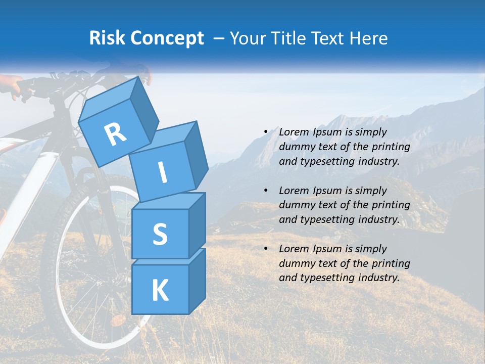 A Person Riding A Bike In The Mountains PowerPoint Template