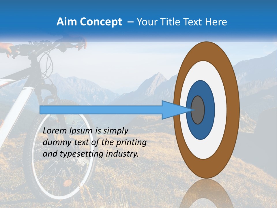 A Person Riding A Bike In The Mountains PowerPoint Template