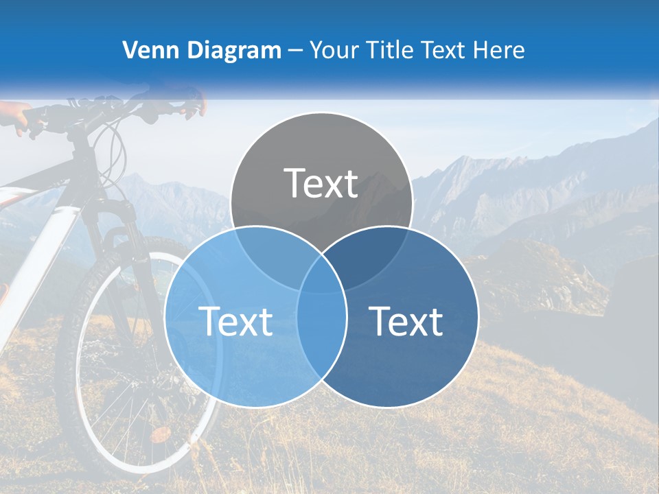 A Person Riding A Bike In The Mountains PowerPoint Template