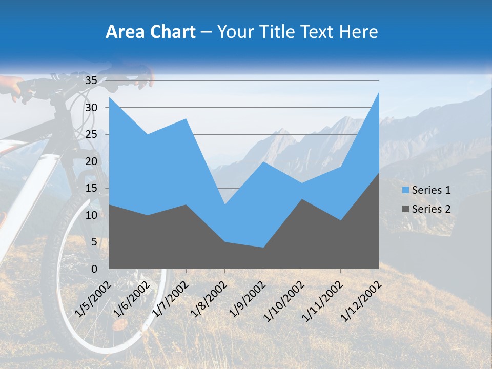 A Person Riding A Bike In The Mountains PowerPoint Template